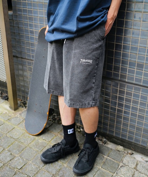 EASY HALF PANTS/スラッシャーワイドバギーシルエットワンポイントブランドロゴイージーハーフパンツ（その他パンツ）｜THRASHER（スラッシャー）