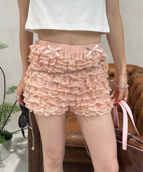 sedacle girl（セダクルガール）の「レースショートパンツ（その他パンツ・レディース・ブラック/オフホワイト/ピンク・SMALL/MEDIUM）」の3枚目の写真