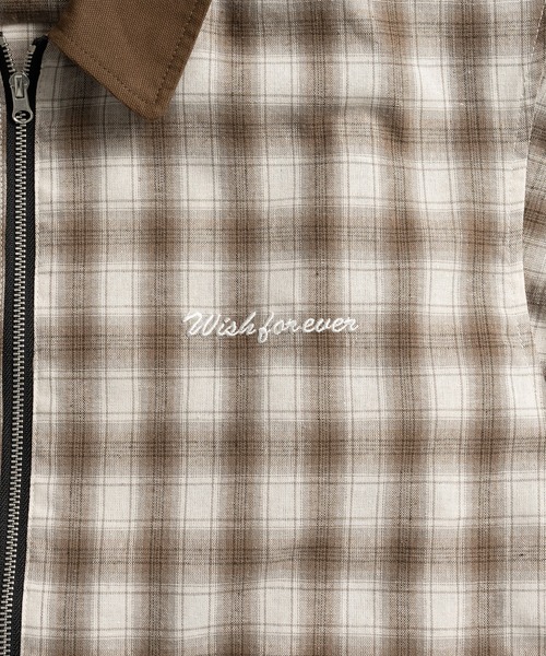 WISH FOR EVER（ウィッシュフォーエバー）の「DRAW CODE DOUBLE ZIP UP SHIRT/ドローコードダブルジップアップシャツ（シャツ/ブラウス・メンズ・カーキ/ブルー/ブラウン・MEDIUM/LARGE）」の5枚目の写真