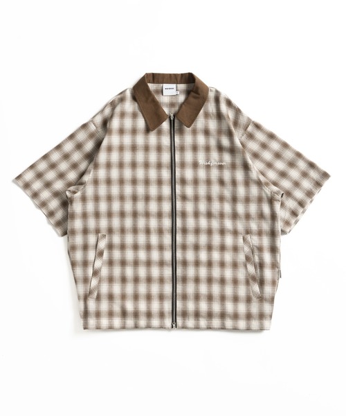 WISH FOR EVER（ウィッシュフォーエバー）の「DRAW CODE DOUBLE ZIP UP SHIRT/ドローコードダブルジップアップシャツ（シャツ/ブラウス・メンズ・カーキ/ブルー/ブラウン・MEDIUM/LARGE）」の17枚目の写真