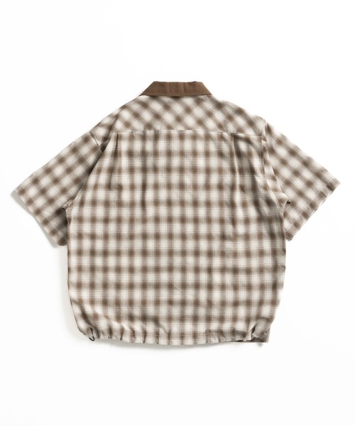 WISH FOR EVER（ウィッシュフォーエバー）の「DRAW CODE DOUBLE ZIP UP SHIRT/ドローコードダブルジップアップシャツ（シャツ/ブラウス・メンズ・カーキ/ブルー/ブラウン・MEDIUM/LARGE）」の18枚目の写真