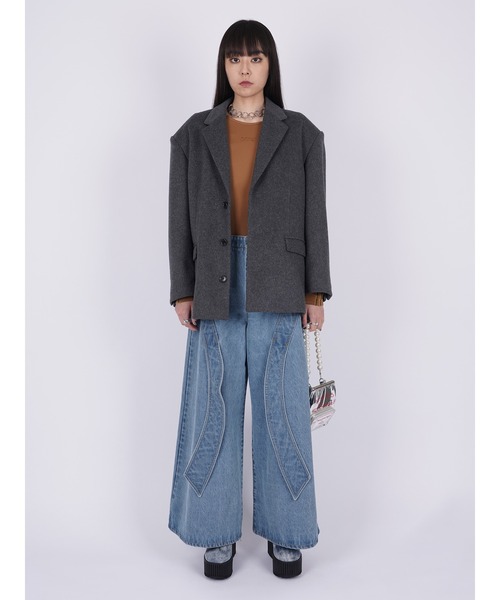 PAMEO POSE（パメオポーズ）の「Oversized Tailored Jacket（テーラードジャケット・レディース・ブラック/グレー/ブラウン・FREE）」の12枚目の写真