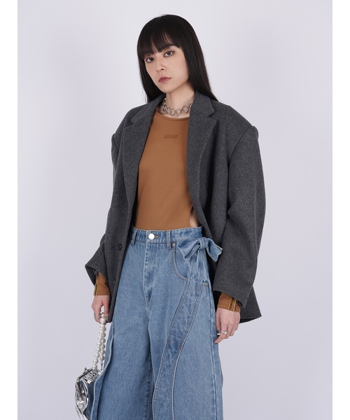 PAMEO POSE（パメオポーズ）の「Oversized Tailored Jacket（テーラードジャケット・レディース・ブラック/グレー/ブラウン・FREE）」の15枚目の写真