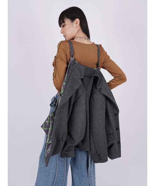 PAMEO POSE（パメオポーズ）の「Oversized Tailored Jacket（テーラードジャケット・レディース・ブラック/グレー/ブラウン・FREE）」の21枚目の写真