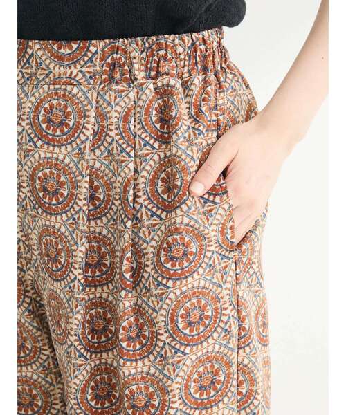 Green　Parks（グリーンパークス）の「イージー柄パンツⅡ（その他パンツ・レディース・ブラウン/チャコールグレー/マルチ/ブルー・FREE）」の16枚目の写真