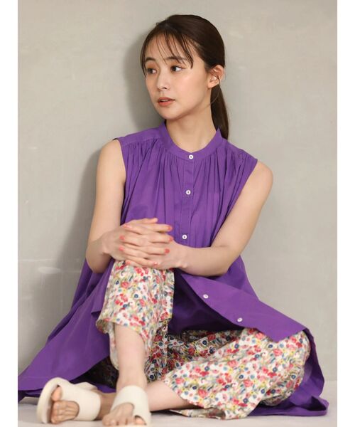 Green　Parks（グリーンパークス）の「イージー柄パンツⅡ（その他パンツ・レディース・ブラウン/チャコールグレー/マルチ/ブルー・FREE）」の13枚目の写真