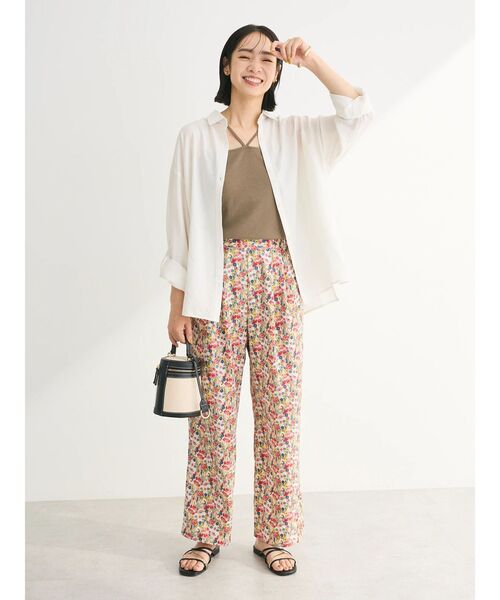 Green　Parks（グリーンパークス）の「イージー柄パンツⅡ（その他パンツ・レディース・ブラウン/チャコールグレー/マルチ/ブルー・FREE）」の9枚目の写真