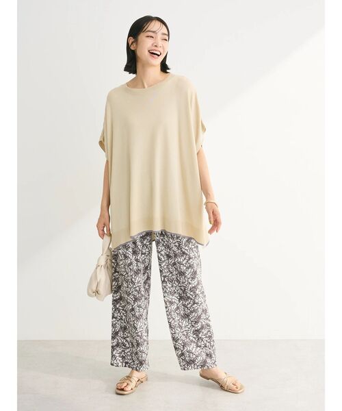 Green　Parks（グリーンパークス）の「イージー柄パンツⅡ（その他パンツ・レディース・ブラウン/チャコールグレー/マルチ/ブルー・FREE）」の8枚目の写真