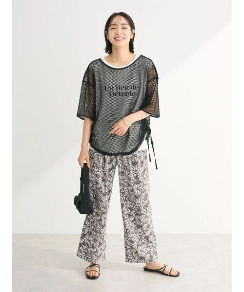 Green　Parks（グリーンパークス）の「イージー柄パンツⅡ（その他パンツ・レディース・ブラウン/チャコールグレー/マルチ/ブルー・FREE）」の7枚目の写真