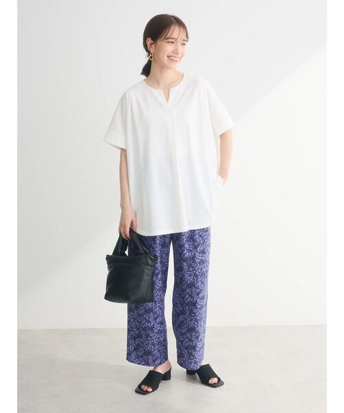 Green　Parks（グリーンパークス）の「イージー柄パンツⅡ（その他パンツ・レディース・ブラウン/チャコールグレー/マルチ/ブルー・FREE）」の5枚目の写真