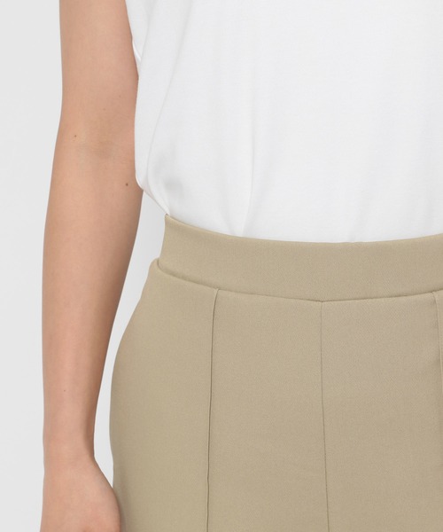 mysty woman（ミスティウーマン）の「美脚リラックスピンタックパンツ  136187（スラックス・レディース・ブラウン/グリーン系その他/ホワイト系その他・FREE）」の9枚目の写真