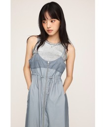 SHEER CAMI ZIP L/DRESS シアー キャミ ジップ ロングドレス ワンピ