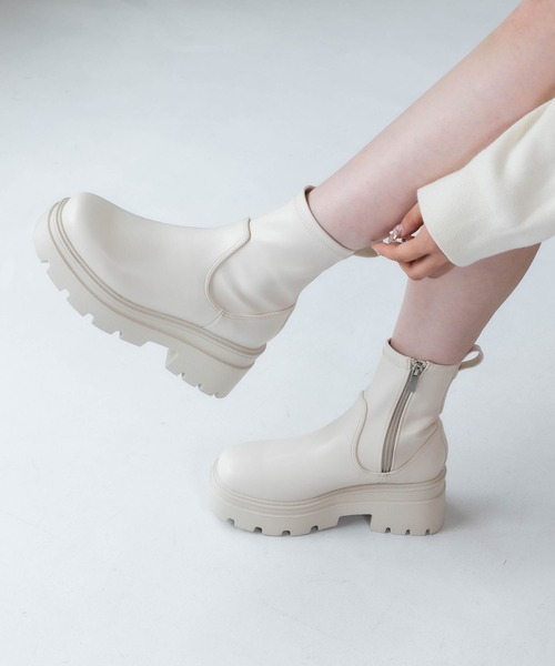 EVOL（EVOL）/【EVOL】 ソフトストレッチ厚底ブーツ IX5474 EVOL】ソフトストレッチ厚底ブーツ IX5474（ブーツ）｜EVOL（イーボル