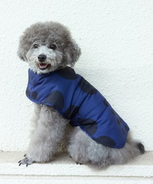 392 plusm（サンキューニプリュスエム）の「tr:392plusm　サンキューニ プリュス エム: maru quilting dog poncho マル　ドッグ　犬用　キルティングアウター　キルティングポンチョ（ペットウェア）」