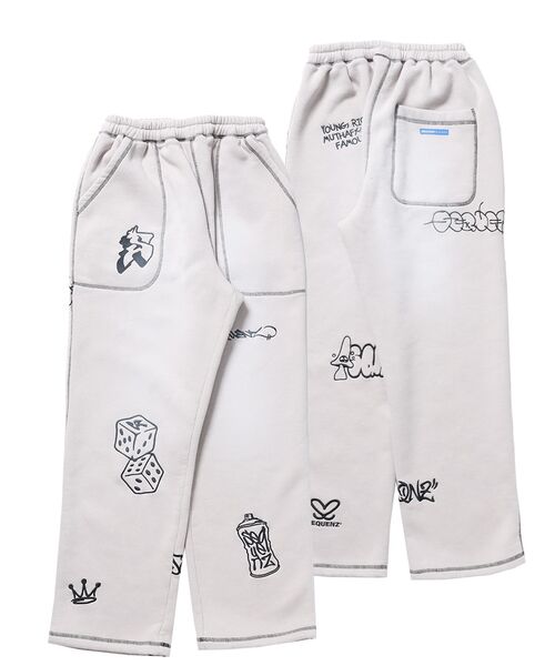 【セール】【SEQUENZ（シークエンズ）】FADE SWEAT PANTS / ステッチ オーバーサイズ ヴィンテージライク フェード 裏起毛≪SET UP着用可能≫（その他パンツ）｜SEQUENZ（シークエンズ）