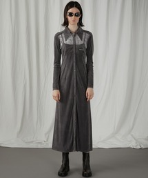 PRANK PROJECT | ベロアコンビシャツワンピース / Velour Combi Shirt Dress(シャツワンピース)