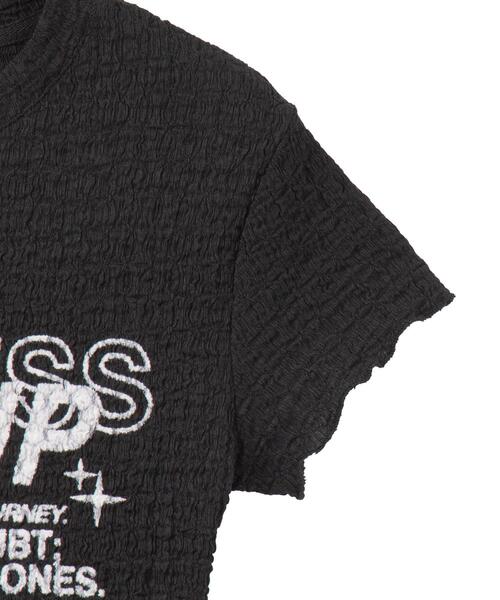 dispark(ディスパーク)の「DISPARK/クリンクルロゴT(Tシャツ/カットソー・レディース・ブラック/ベージュ・FREE)」の15枚目の写真