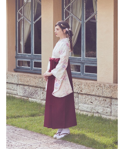 Maison de FLEUR（メゾンドフルール）の「FLEURブーケ 袴(マルチ)（着物・レディース・ボルドー/ベージュ・S/M/L）」の16枚目の写真