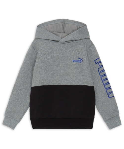 PUMA（プーマ）の「PUMA プーマ キッズ ボーイズ プーマ パワー MX フーディー 110-160cm（パーカー・キッズ・ヘザーグレー/ブラック/ブルー・110/160/150/120/130）」の2枚目の写真