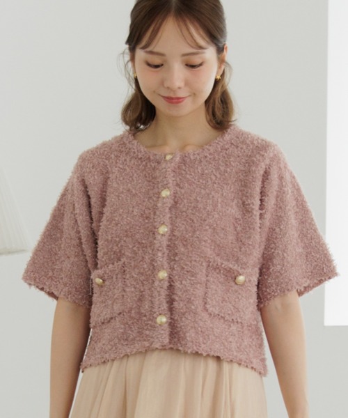 flower（フラワー）の「ジョイフルハーフニット（ニット/セーター・レディース・アイボリー/ブラウン・FREE）」の2枚目の写真