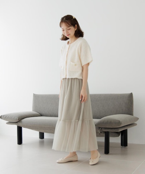 flower（フラワー）の「ジョイフルハーフニット（ニット/セーター・レディース・アイボリー/ブラウン・FREE）」の7枚目の写真