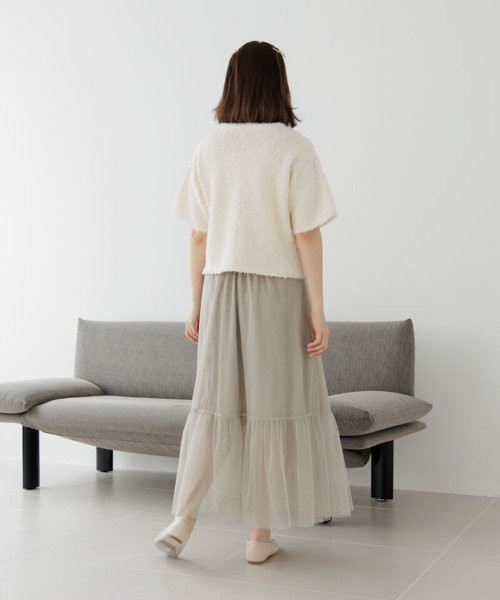 flower（フラワー）の「ジョイフルハーフニット（ニット/セーター・レディース・アイボリー/ブラウン・FREE）」の8枚目の写真