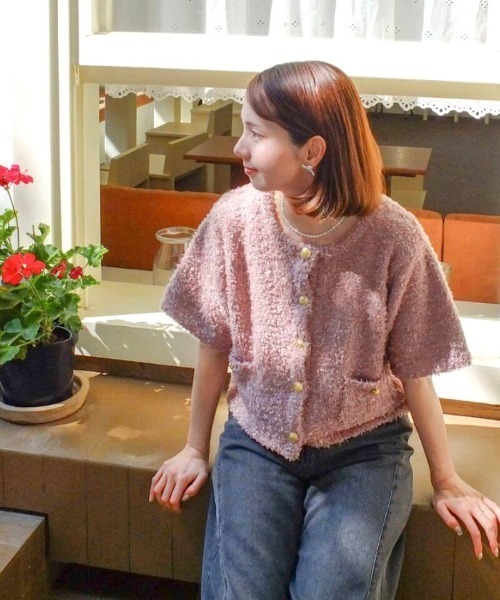 flower（フラワー）の「ジョイフルハーフニット（ニット/セーター・レディース・アイボリー/ブラウン・FREE）」の21枚目の写真