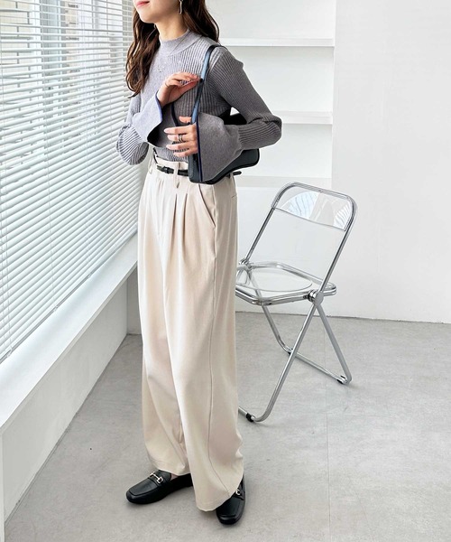 GeeRA（ジーラ）の「春 にぴったり。配色ラインフレアーリブカラー＆ボーダーニット（ニット/セーター・レディース・ブラック系その他/グレー/アイボリー/その他/ブラック・SMALL/MEDIUM/LARGE/X-LARGE）」の17枚目の写真