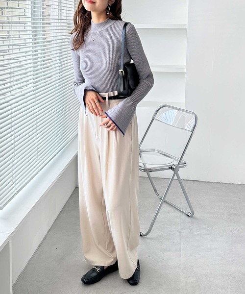 GeeRA（ジーラ）の「春 にぴったり。配色ラインフレアーリブカラー＆ボーダーニット（ニット/セーター・レディース・ブラック系その他/グレー/アイボリー/その他/ブラック・SMALL/MEDIUM/LARGE/X-LARGE）」の18枚目の写真