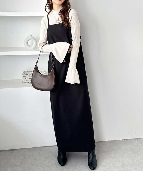 GeeRA（ジーラ）の「春 にぴったり。配色ラインフレアーリブカラー＆ボーダーニット（ニット/セーター・レディース・ブラック系その他/グレー/アイボリー/その他/ブラック・SMALL/MEDIUM/LARGE/X-LARGE）」の9枚目の写真