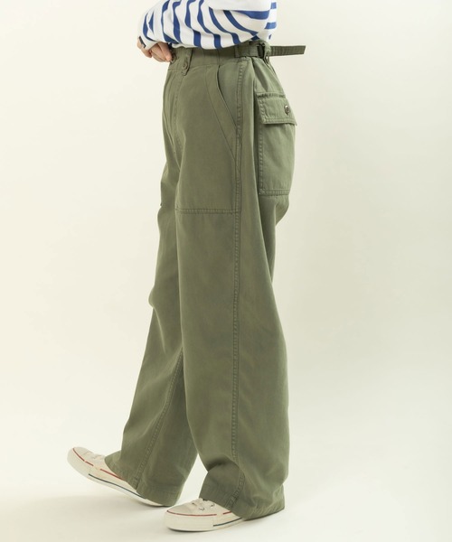 My Fav. CHILD WOMAN（マイファブチャイルドウーマン）の「綿ツイル 製品硫化染めファティーグパンツ（その他パンツ・レディース・カーキ・38/36）」の10枚目の写真