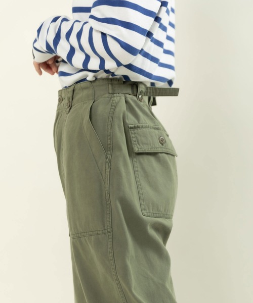My Fav. CHILD WOMAN（マイファブチャイルドウーマン）の「綿ツイル 製品硫化染めファティーグパンツ（その他パンツ・レディース・カーキ・38/36）」の11枚目の写真