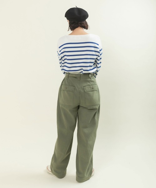 My Fav. CHILD WOMAN（マイファブチャイルドウーマン）の「綿ツイル 製品硫化染めファティーグパンツ（その他パンツ・レディース・カーキ・38/36）」の15枚目の写真