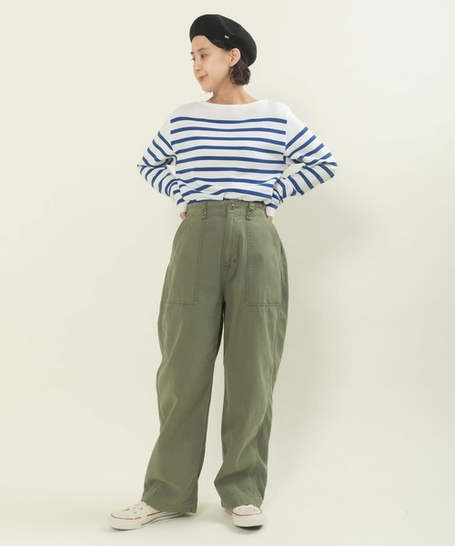 My Fav. CHILD WOMAN（マイファブチャイルドウーマン）の「綿ツイル 製品硫化染めファティーグパンツ（その他パンツ・レディース・カーキ・38/36）」の14枚目の写真