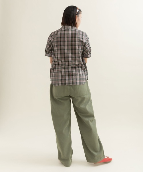 My Fav. CHILD WOMAN（マイファブチャイルドウーマン）の「綿ツイル 製品硫化染めファティーグパンツ（その他パンツ・レディース・カーキ・38/36）」の17枚目の写真