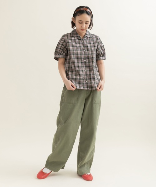My Fav. CHILD WOMAN（マイファブチャイルドウーマン）の「綿ツイル 製品硫化染めファティーグパンツ（その他パンツ・レディース・カーキ・38/36）」の16枚目の写真