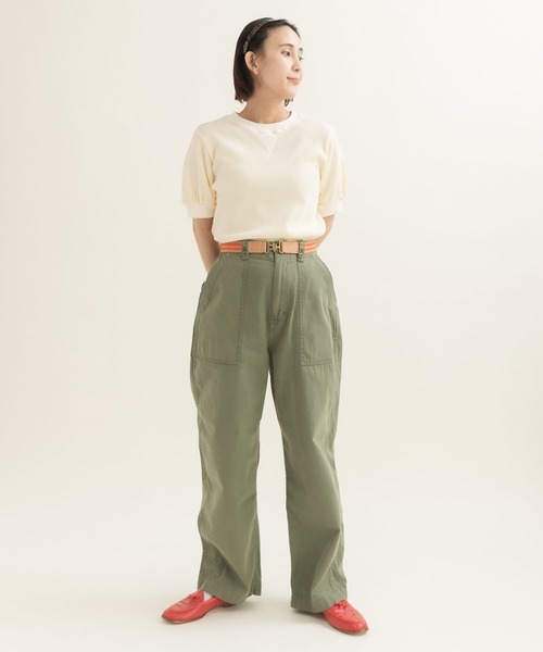 My Fav. CHILD WOMAN（マイファブチャイルドウーマン）の「綿ツイル 製品硫化染めファティーグパンツ（その他パンツ・レディース・カーキ・38/36）」の18枚目の写真