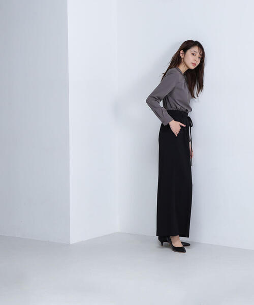 【セール】◇バイカラーラインタックブラウス（シャツ/ブラウス）｜NATURAL BEAUTY BASIC（ナチュラルビューティーベーシック）