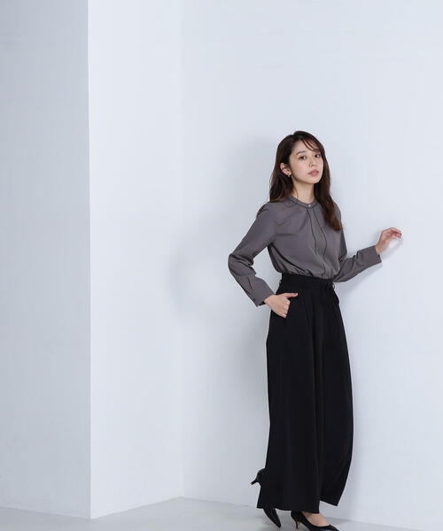 【セール】◇バイカラーラインタックブラウス（シャツ/ブラウス）｜NATURAL BEAUTY BASIC（ナチュラルビューティーベーシック）