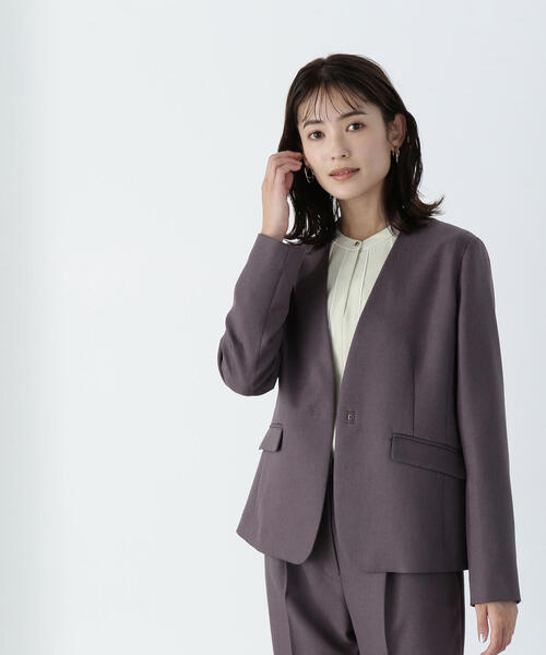 【セール】◇バイカラーラインタックブラウス（シャツ/ブラウス）｜NATURAL BEAUTY BASIC（ナチュラルビューティーベーシック）