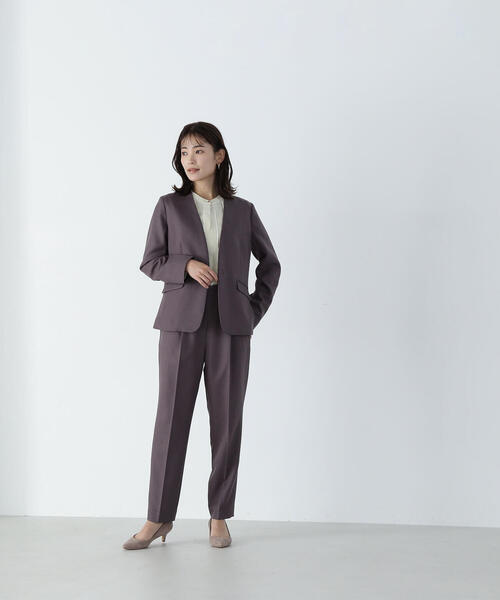 【セール】◇バイカラーラインタックブラウス（シャツ/ブラウス）｜NATURAL BEAUTY BASIC（ナチュラルビューティーベーシック）