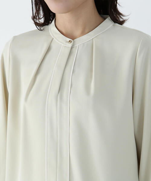 【セール】◇バイカラーラインタックブラウス（シャツ/ブラウス）｜NATURAL BEAUTY BASIC（ナチュラルビューティーベーシック）