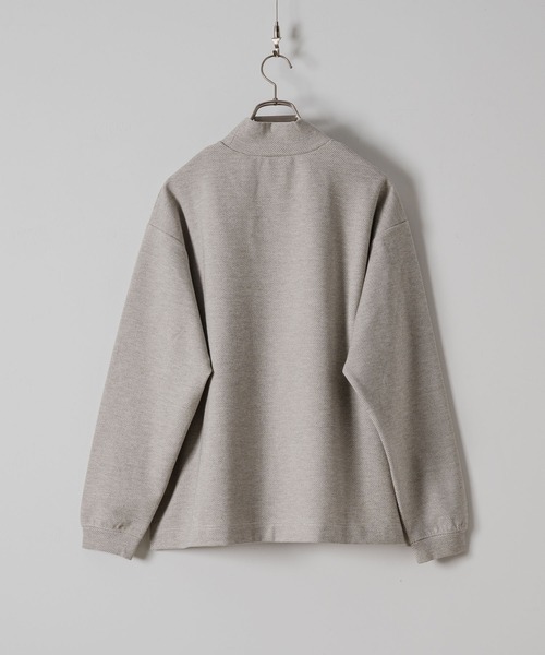 CASPER JOHN（キャスパージョン）の「Jacquard mock neck sweat/ジャガードモックネックスウェット（スウェット・メンズ・ベージュ/ホワイト/ブラウン/チャコールグレー/ブラック・X-SMALL/SMALL/MEDIUM/LARGE）」の8枚目の写真