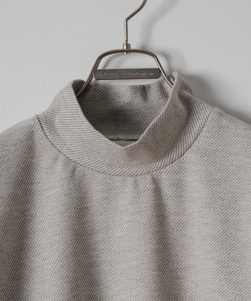 CASPER JOHN（キャスパージョン）の「Jacquard mock neck sweat/ジャガードモックネックスウェット（スウェット・メンズ・ベージュ/ホワイト/ブラウン/チャコールグレー/ブラック・X-SMALL/SMALL/MEDIUM/LARGE）」の10枚目の写真