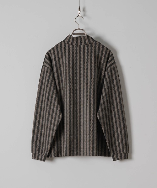 CASPER JOHN（キャスパージョン）の「Jacquard mock neck sweat/ジャガードモックネックスウェット（スウェット・メンズ・ベージュ/ホワイト/ブラウン/チャコールグレー/ブラック・X-SMALL/SMALL/MEDIUM/LARGE）」の21枚目の写真