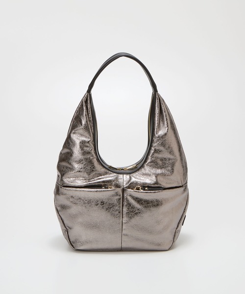 TREASURE TOPKAPI（トレジャートプカピ）の「【TREASURE TOPKAPI】メタリック ポケットデザイン ワンハンドル バッグ（ハンドバッグ・レディース・アンティークシルバー/ブラック・FREE）」の8枚目の写真