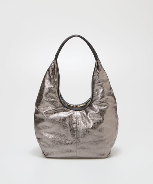 TREASURE TOPKAPI（トレジャートプカピ）の「【TREASURE TOPKAPI】メタリック ポケットデザイン ワンハンドル バッグ（ハンドバッグ・レディース・アンティークシルバー/ブラック・FREE）」の10枚目の写真