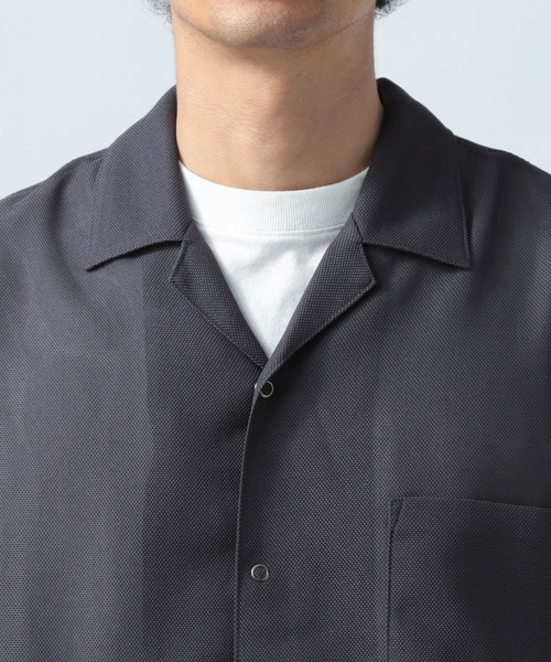BAYFLOW(ベイフロー)の「UMWメッシュ長袖シャツ【軽量・速乾】(シャツ/ブラウス・メンズ・チャコール/オフホワイト・LARGE/MEDIUM)」の8枚目の写真