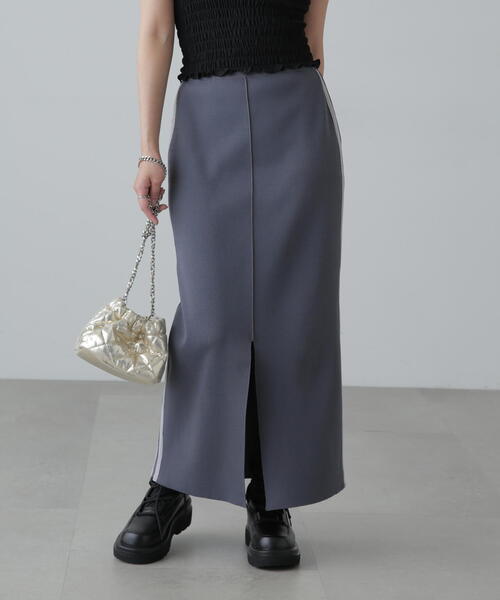 FREE'S MART（フリーズマート）の「◆サイドラインスリットナロースカート（スカート・レディース・グレー/ネイビー・SMALL/MEDIUM）」の5枚目の写真