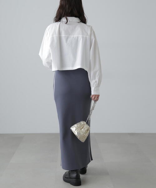 FREE'S MART（フリーズマート）の「◆サイドラインスリットナロースカート（スカート・レディース・グレー/ネイビー・SMALL/MEDIUM）」の10枚目の写真